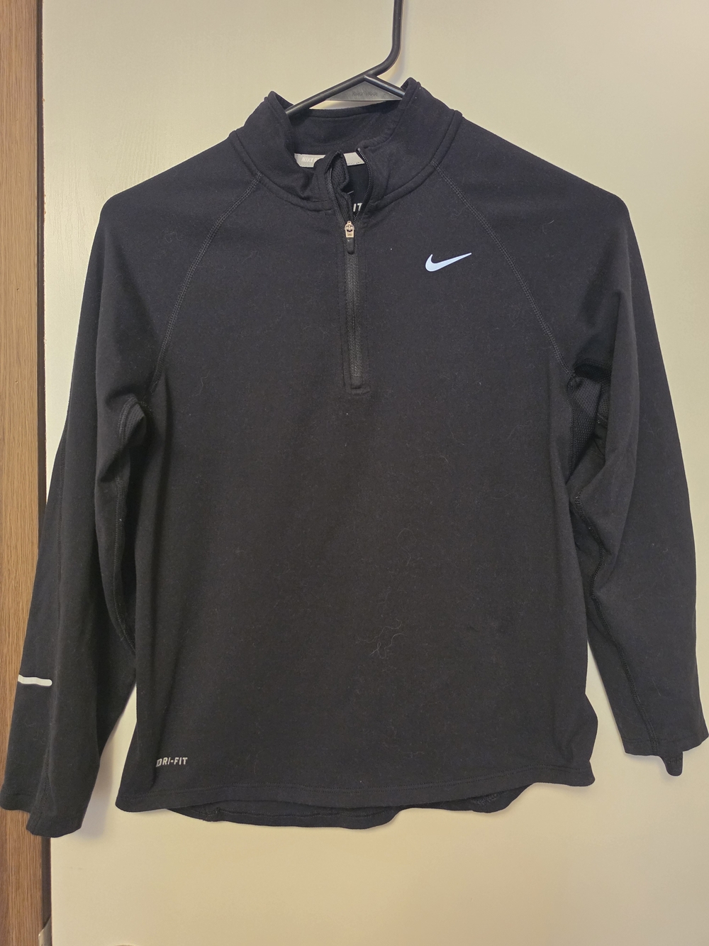 Nike Running Dri-FIT Half Zip Pullover Shirt Size M Black